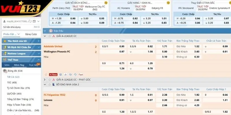 Đa dạng giải đấu và lựa chọn kèo cược 