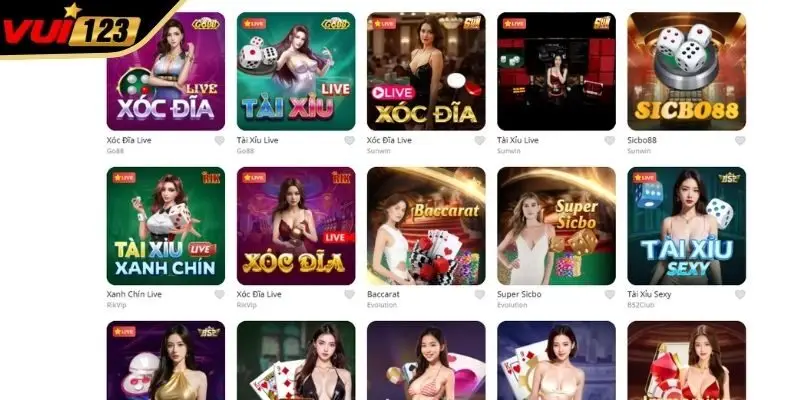Giới thiệu sảnh game casino VUI123